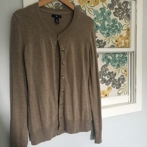 Tan button up cardigan